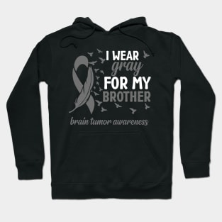 Brother Brain Cancer Awareness I Wear Gray for My Brother Hoodie